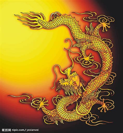传统中国龙设计元素艺术字免费下载 - 觅知网