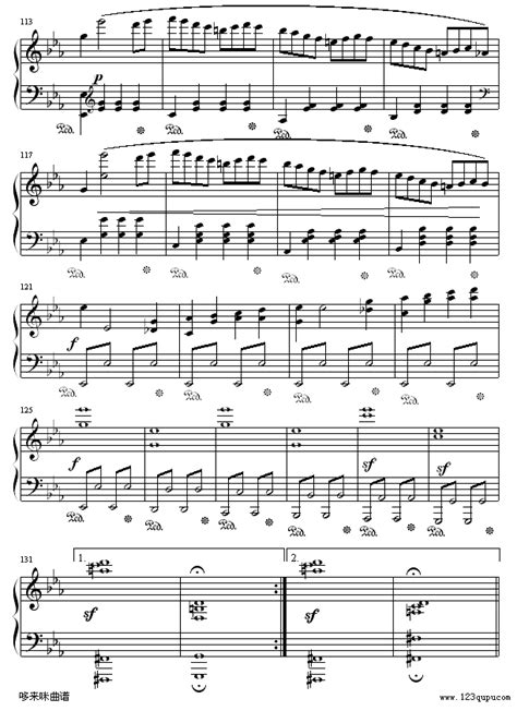 悲怆奏鸣曲第一乐章 贝多芬 钢琴谱 五线谱