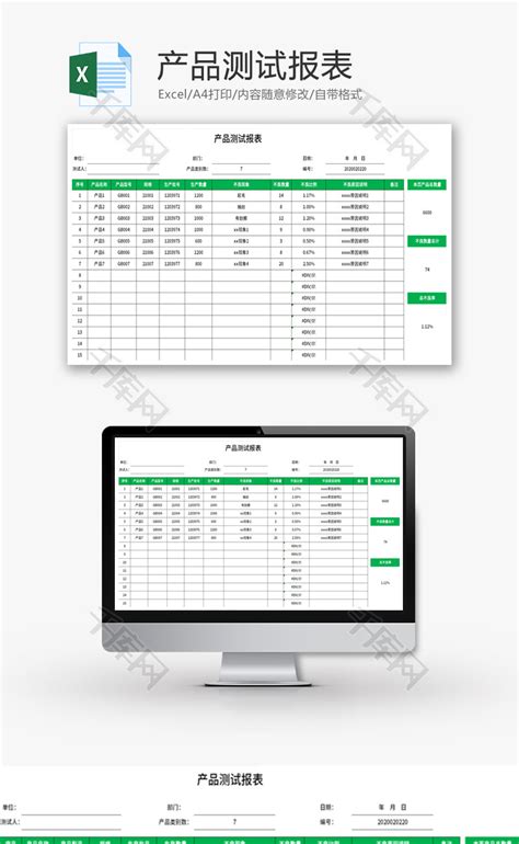 新产品评估报告表Excel模板下载_熊猫办公