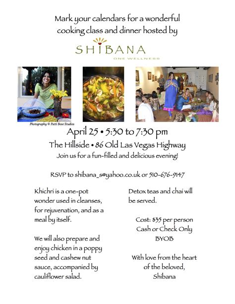 Rescheduled: Cooking Class and Dinner | Shibana