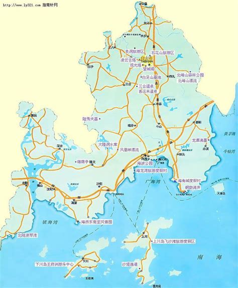 江门地图-广州康辉国际旅行社
