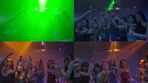 一群年轻女性在夜总会跳舞。_3840X2160_高清视频素材下载(编号:9634070)_酒吧VJ_光厂(VJ师网) www.vjshi.com