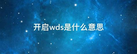 开启wds是什么意思？小编教你wds设置的操作方法 -Win11系统之家