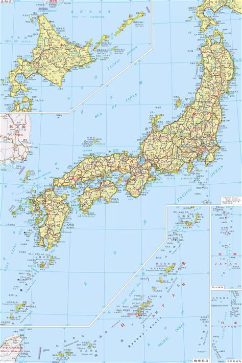 日本地图中文版高清 - 日本地图 - 地理教师网