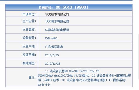 华为Mate 20 X获中国首张5G终端电信设备进网许可证_手机新浪网