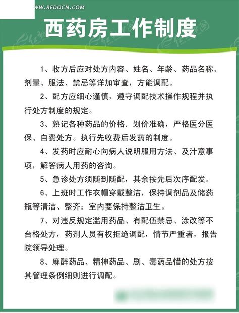 医院西药房制度展板CDR素材免费下载_红动中国