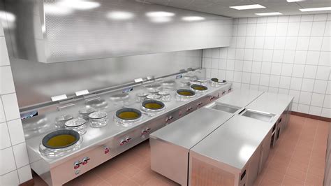 商用厨房厨房设备场景建模渲染|三维|产品|颉橙_原创作品-站酷ZCOOL