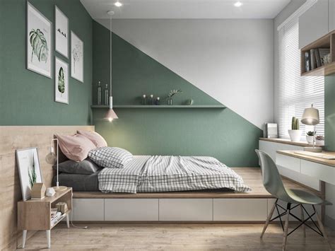 自然,充满活力的绿色卧室设计(5) - 设计之家