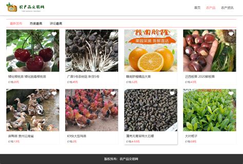 农产品网页设计模板，HTML单页模板下载-17素材网