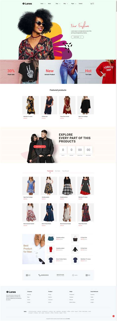 服饰网站设计的代码，bootstrap购物网站源代码模板-17素材网