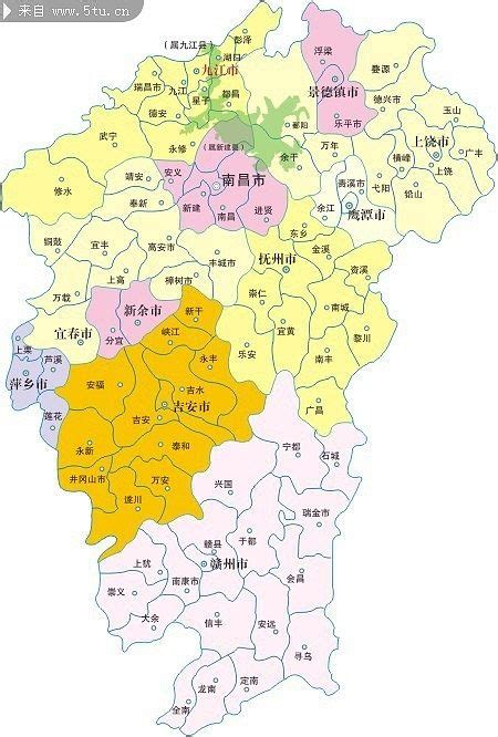 江西省地图全图 各县市电子地图