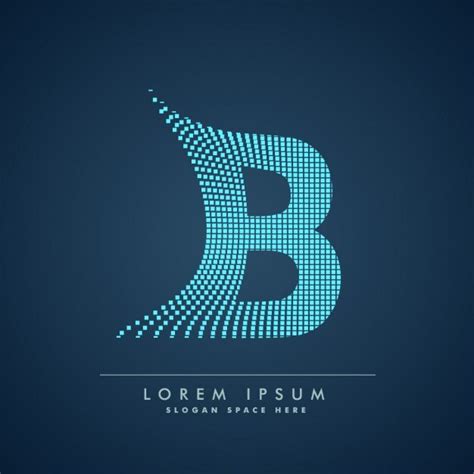 Free Vector | Wavy letter b logo in abstract style