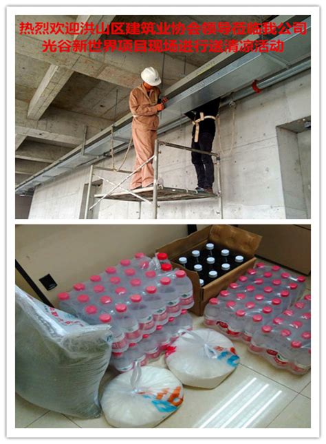 武汉市洪山区建筑业协会到我公司光谷新世界项目现场送清凉 - 新闻动态