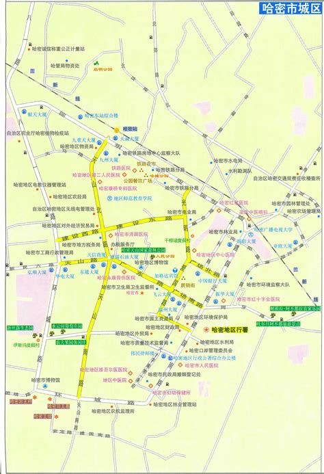 哈密市城区地图 - 中国地图全图 - 地理教师网