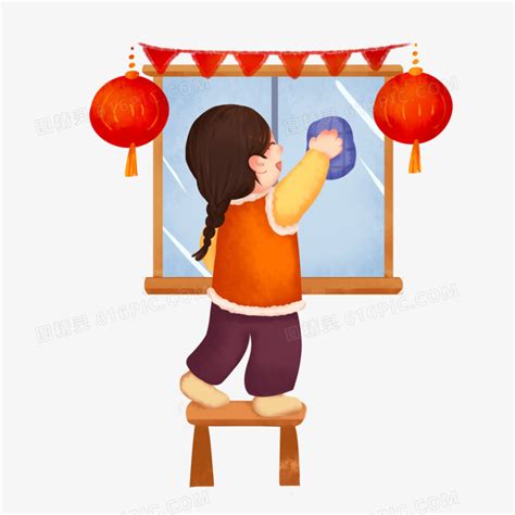 女孩坐在椅子上简笔插画PSD素材免费下载_红动中国