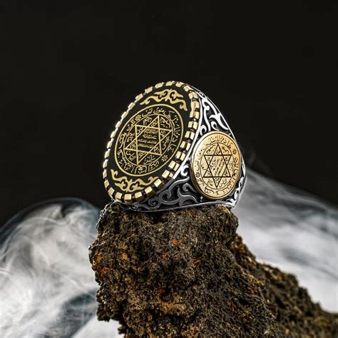 Hz. Solomon Seal Silver Male Ring for Men Gift Jewelry, Vintage, free ...