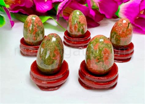 Wholesale Natural Crystal Unakite Handmade Yoni Eggs in Bulk