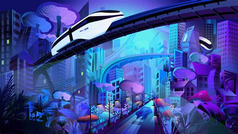 空中之城 科幻未来|插画|游戏原画|郭佳琦 - 原创作品 - 站酷 (ZCOOL)