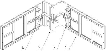 一种超厚剪力墙转角处模板加固结构的制作方法