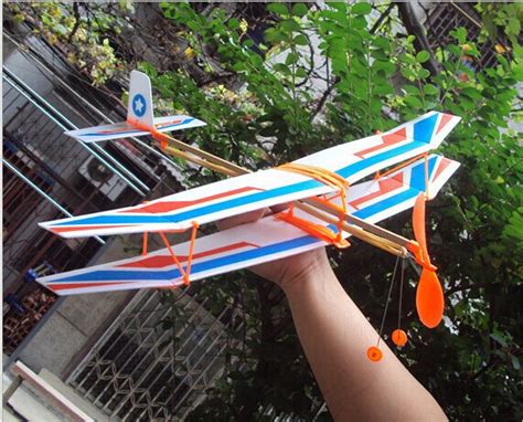 天堂鸟闪光飞机 橡筋动力滑翔机模型飞机拼装益智DIY航模少儿启蒙-阿里巴巴