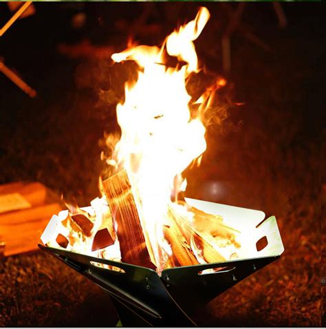 山地客户外露营篝火氛围 焚火台 烧烤柴火炉 折叠 冬季野外取暖炉-阿里巴巴