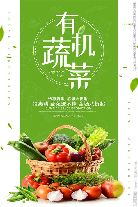 绿色有机蔬菜海报设计图__海报设计_广告设计_设计图库_昵图网nipic.com
