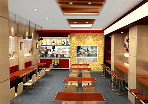 现代风格快餐连锁店设计效果图 – 设计本装修效果图
