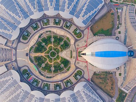 俯瞰武汉地标建筑国际博览中心高清图片下载-正版图片500964449-摄图网