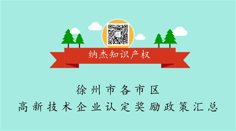 徐州市各市区高新技术企业认定奖励政策汇总-北京纳杰知识产权代理有限公司