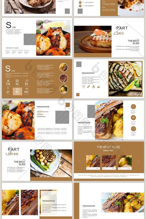 西餐烤肉美食餐饮行业商业计划书PPT模板免费下载-包图网