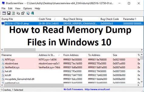 How To Read Memory Dump Files In Windows 10 | techcult