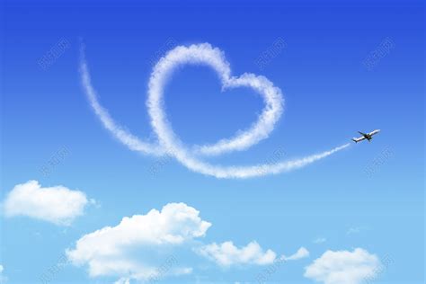 清新唯美爱心云朵天空蓝天白云元素图片素材免费下载 - 觅知网