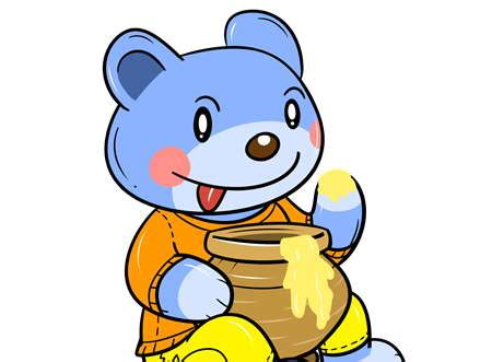 卡通小熊吃饭PNG图片素材下载_图片编号qbmxzlvy-免抠素材网