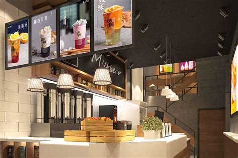 奶茶店效果图|空间|室内设计|qiqiao8 - 原创作品 - 站酷 (ZCOOL)