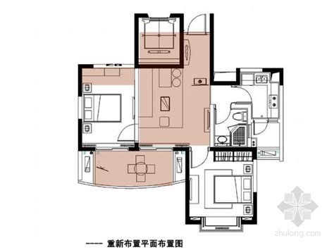 [湖州]温馨现代风情85平两居室样板房软装设计方案-室内方案文本-筑龙室内设计论坛
