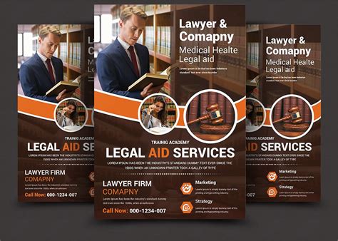 律师事务所宣传海报传单设计模板 Lawyer Firm Business Flyer Template – 设计小咖