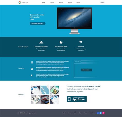 蓝色网页设计|网页|企业官网|Zerovie - 原创作品 - 站酷 (ZCOOL)