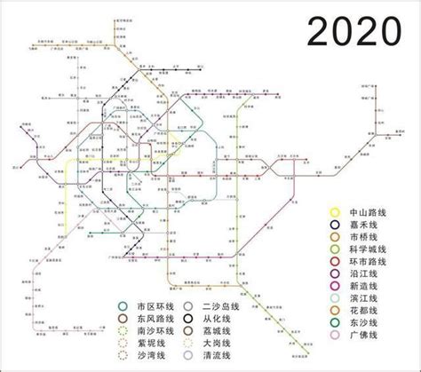2020年广州地铁规划图 17条城市轨道- 广州本地宝