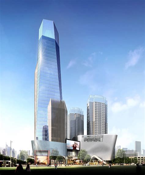 现代超高层商业办公楼效果图下载-光辉城市