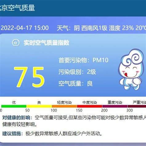 西城区空气质量播报（4月17日）_指数_北京_污染物