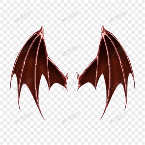 红色恶魔魔鬼翅膀元素素材下载-正版素材402034377-摄图网