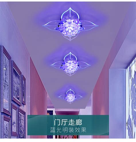 创意LED过道走廊灯方形玄关灯现代简约门厅灯水晶客厅天花筒 ...