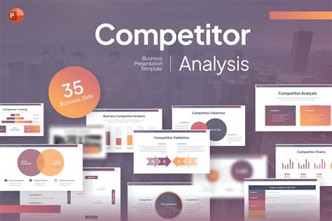 竞争对手分析PPT幻灯片模板素材 Competitor Analysis PowerPoint Template – 设计小咖