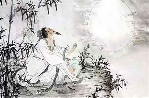 中国现代名画 南国诗人 举头望明月设计图__绘画书法_文化艺术_设计图库_昵图网nipic.com