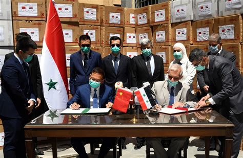 中国驻叙利亚大使馆向叙卫生部捐赠抗疫医疗物资