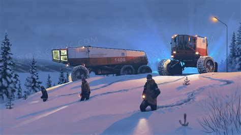 冬日雪地人物卡车图片免费下载_PNG素材_编号zq9ikjyow_图精灵