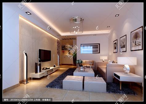 客厅黄色灯带设计效果图,室内设计,模型设计/效果图,设计,汇图网 ...