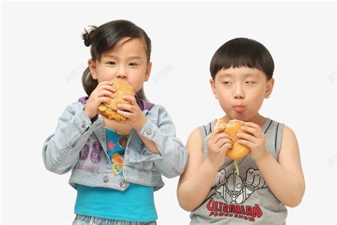 吃面包的两个孩子png图片免费下载-素材0ikWkkVgU-新图网