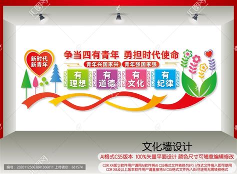 践行四有标准做新时代合格党员党建文化墙图片下载_红动中国