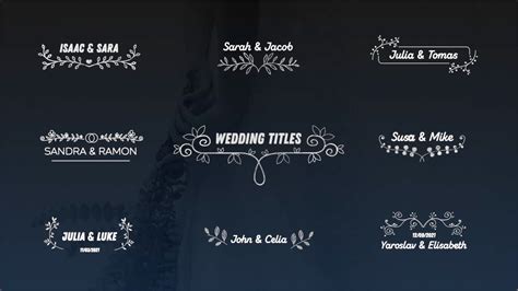 FCPX插件：婚礼标题展示效果Wedding Titles Pack_那个女孩说-站酷ZCOOL
